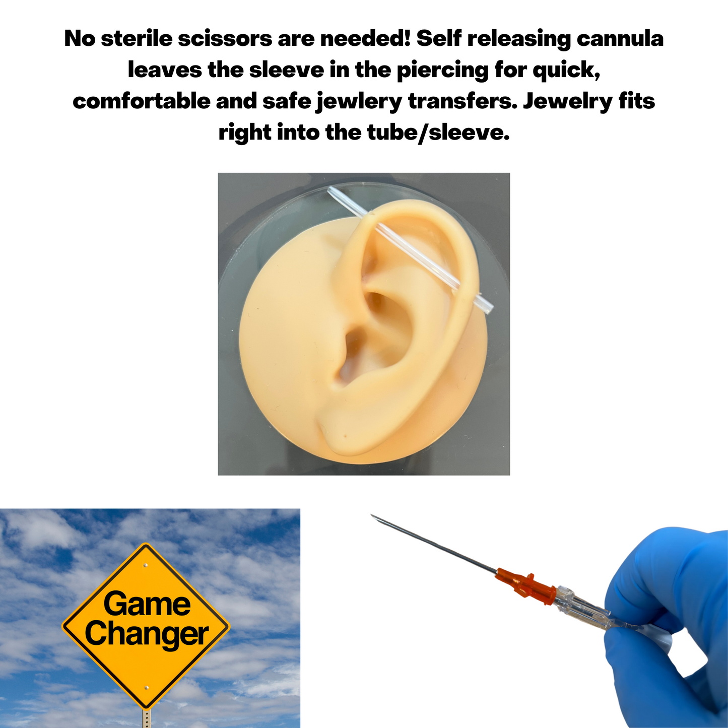 On Point Self Releasing Pre-Sterilized Cannula Piercing Needle 20G-14G - Box of 50 ($1.99 each pc)