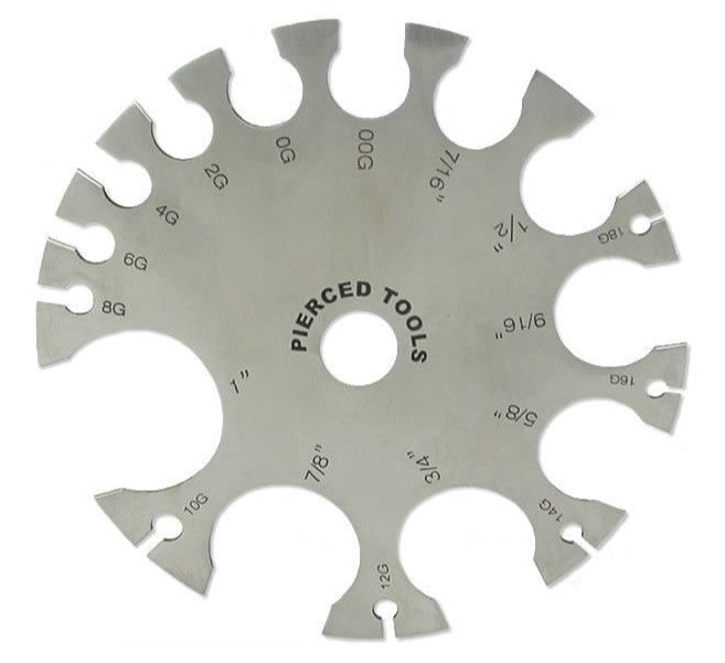 Body Jewelry Stainless Steel Wheel Gauge