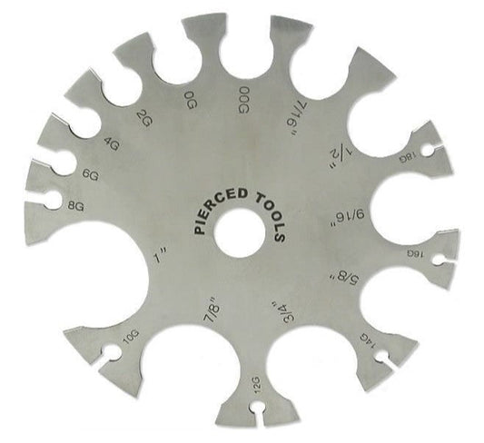 Body Jewelry Stainless Steel Wheel Gauge